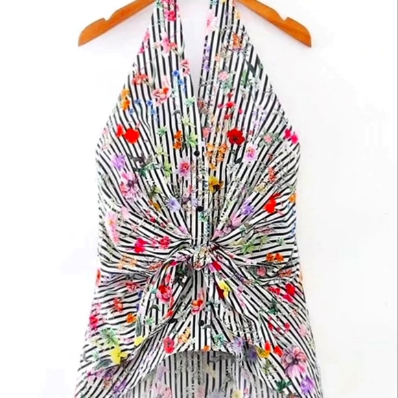 Zara Tops - Zara Floral Halterneck
